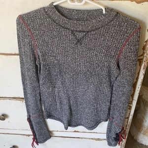 Free people charcoal gray long sleeve